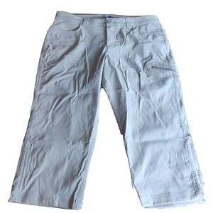 Eddie Bauer Women's Cropped Pants Capri Khaki Size 12 Casual.